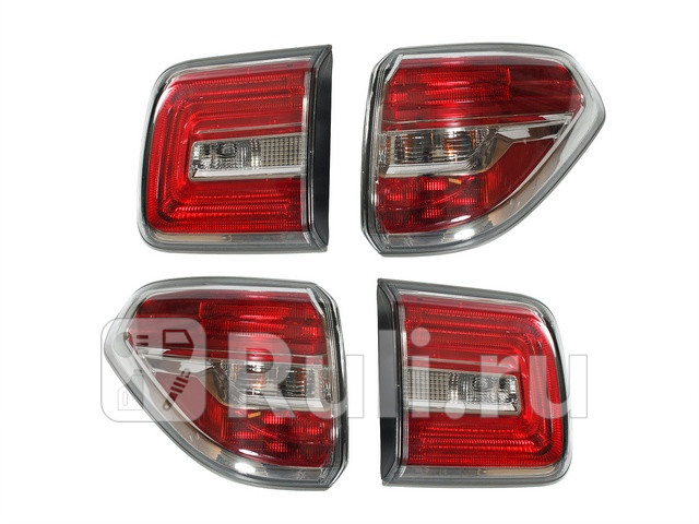 Тюнинг-фонари (комплект) в крыло и в крышку багажника для Nissan Patrol Y62 (2010-) EAGLE EYES DS750B9SE4