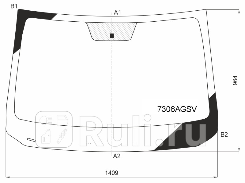 Стекло лобовое RENAULT DUSTER 21-  SISECAM 7306AGSV