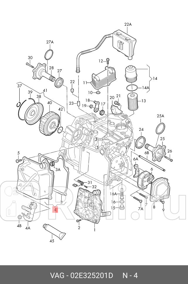 Крышка защитная Поддон АКПП AUDI A3 8P1 2003-2013 VAG 02E325201D 11140₽
