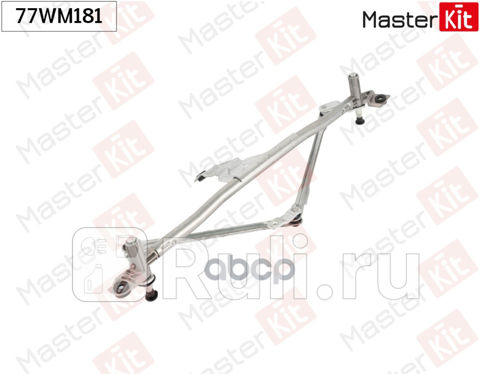 Мотор стеклоочистителя с трапецией передний SEAT AROSA 6H VW LUPO 6X1 6E1 1997 - 2005 MASTER MASTERKIT 77WM181 2660₽
