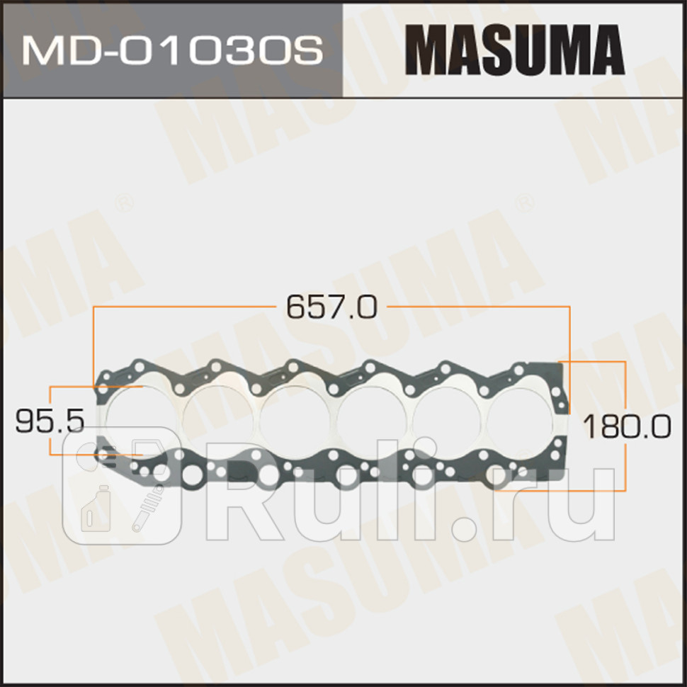 Прокладка ГБЦ Toyota Altezza Chaser Cresta Crown Mark II 1JZGEТ 2JZGE металл 023 MASUMA MASUMA MD-01031S 2710₽