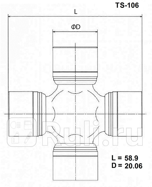 Крестовина карданного вала TOYO TOYO TS106 1270₽