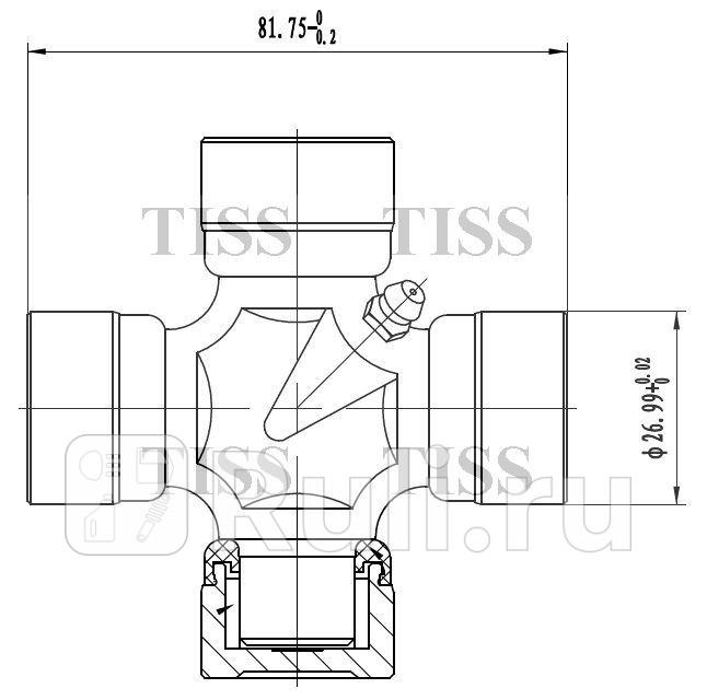Крестовина 8180x2700 GUT25 JD JTU0065 560₽