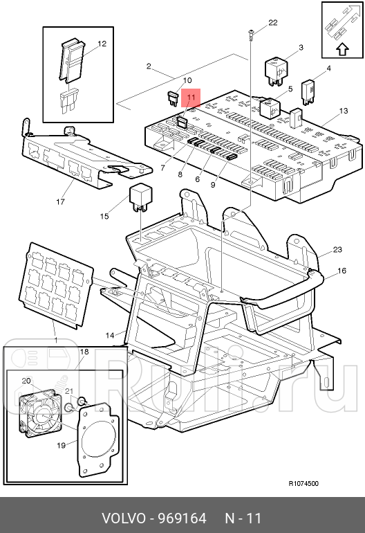 Предохранитель 30АxGN VOLVO VOLVO 969164 280₽