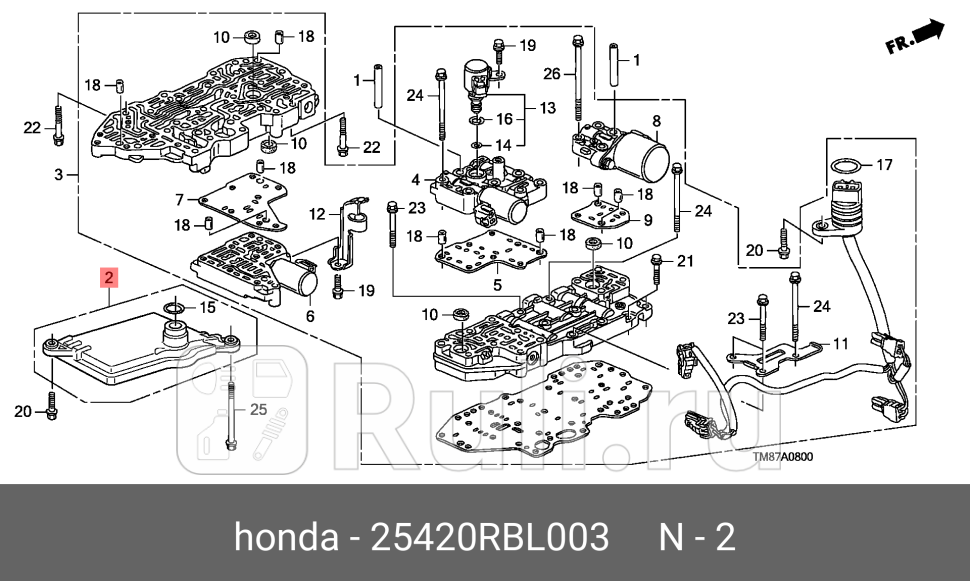 Фильтр акпп honda insight ii 2009-2011 HONDA 25420RBL003 8900₽