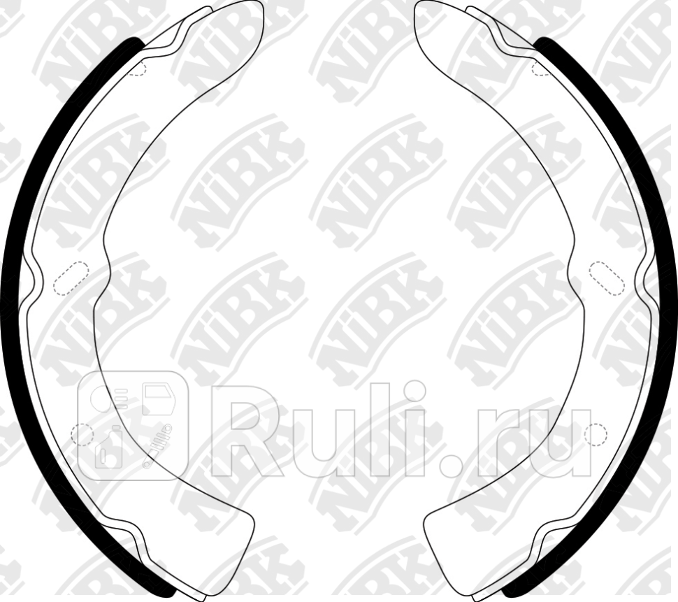 Тормозные колодки барабанные NIBK FN3336 0₽