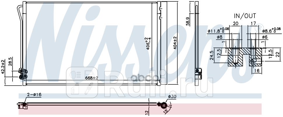 Радиатор кондиционера MERCEDES VITO III W 447 14- 109 CDI NISSENS 941054 0₽