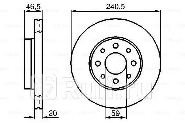 Диск тормозной перед BOSCH 0986478878 0₽