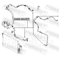 КОЛЬЦО УПЛОТНИТЕЛЬНОЕ ТРУБКИ КОНДИЦИОНЕРА FEBEST 24400-004-KIT 2180₽