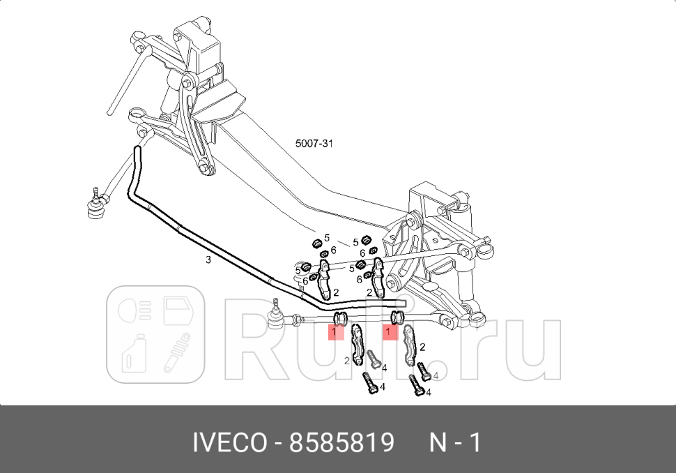 втулка стабилизаторар 36x54x35Iveco Daily 6559124010 IVECO 8585819 0₽