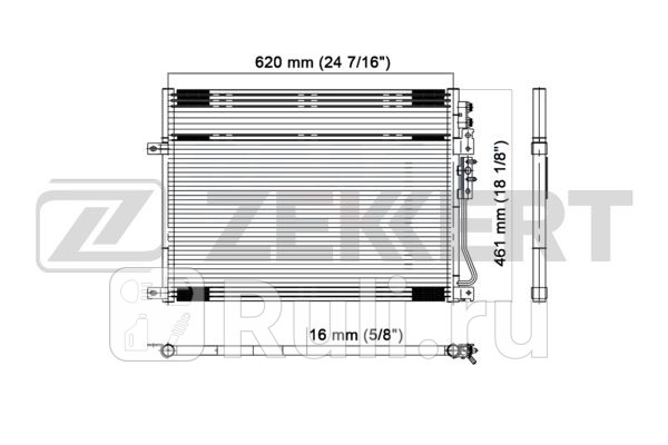 Радиатор кондиционера Jeep Commander 05- Grand Cherokee III 04- Zekkert mk-3150 10440₽