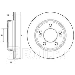Диск тормозной задний  DELPHI BG4559C