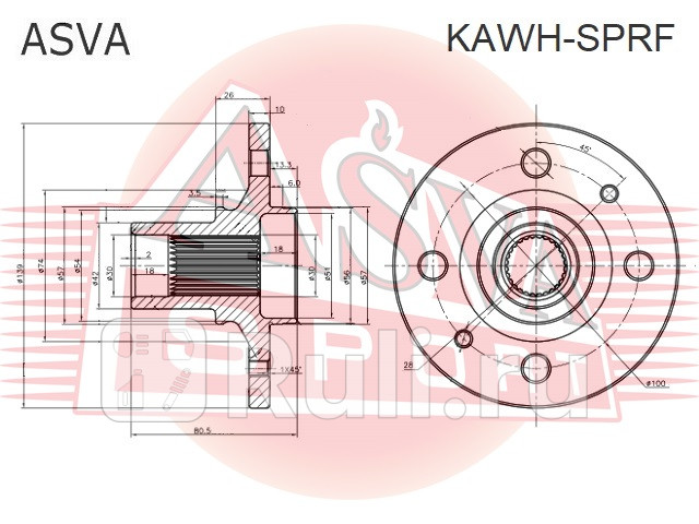 СТУПИЦА ПЕРЕДНЯЯ ASVA KAWHSPRF 2600₽