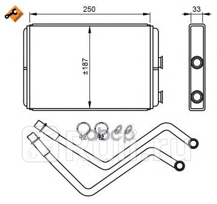 Радиатор печки citroen c8 fiat scudo peugeot 807expert 16-30ihdi 02 NRF 54211 7370₽