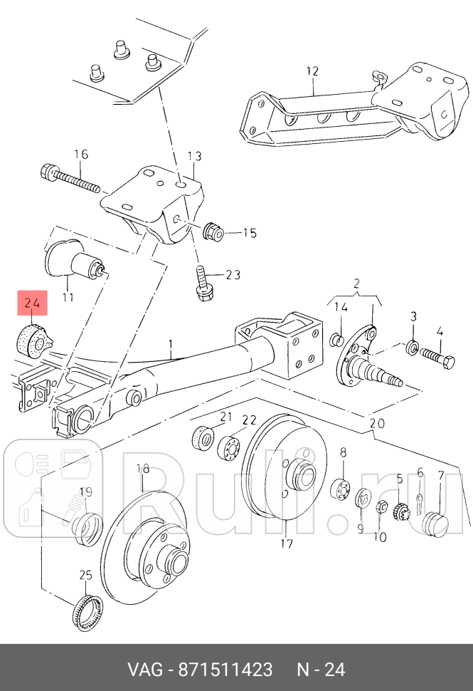 втулка стабилизатора занд VAG 871511423 640₽
