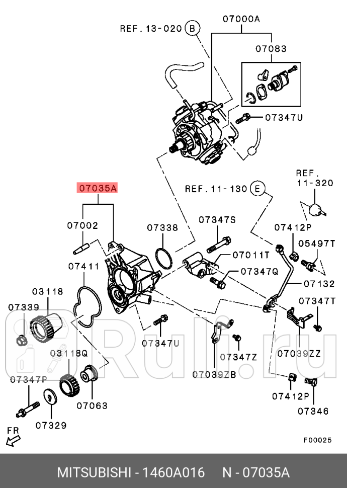 Кронштейн топливного насоса 1460a016 MITSUBISHI 1460A016 5480₽