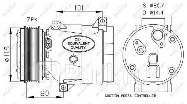 Компрессор кондиционера renault scenic 19d 96- NRF 32481 0₽