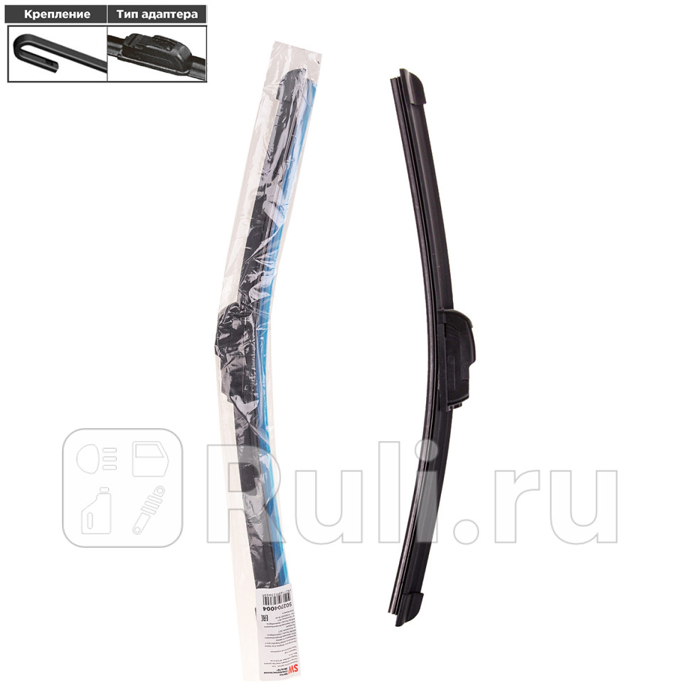 Щетка стеклоочистителя бескаркасная Skyway 15380 мм в пакете SKYWAY S02704004 170₽