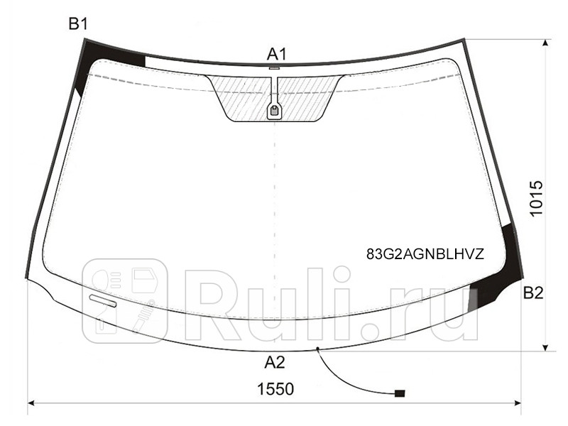 Лобовое стекло для Toyota Highlander 2 2007-2010 FUYAO 83G2AGNBLHVZ 10600₽