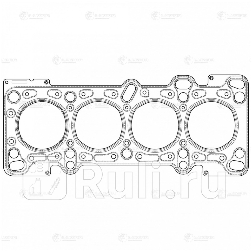 Прокладка ГБЦ MAZDA 121323 13 16V B3 98- LUZAR LES 12505 2690₽