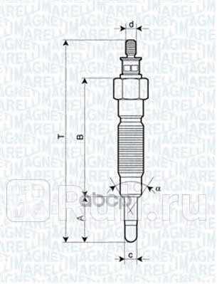 Свеча накала MAGNETI MARELLI uc47a 0₽