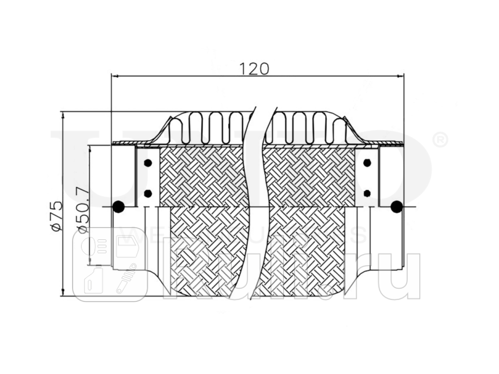 Гофра глушителя UNIO EXP-50120 870₽