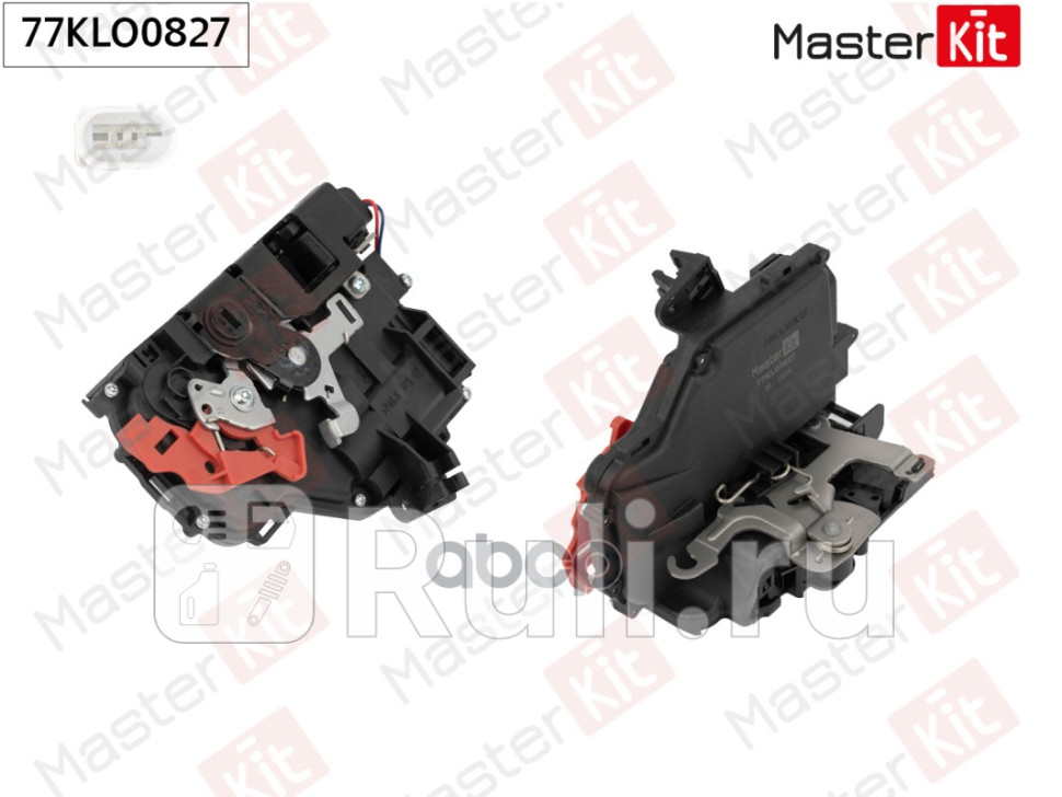 Замок двери зад прав skoda octavia ii 1z3 1z5vw jetta iii 1k2 2004 - 2013 MASTERKIT 77KLO0827 5760₽