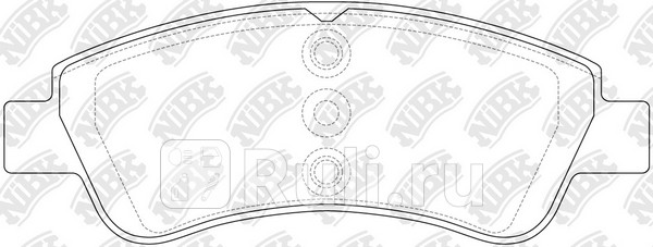 Колодки тормозные дисковые передние для Peugeot Partner 2 2008-2012 NIBK PN0364 2280₽
