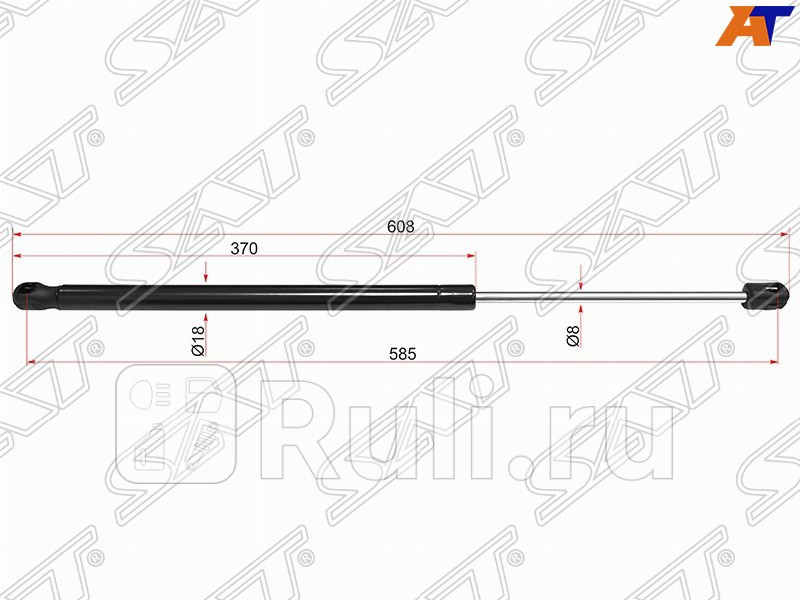 Амортизатор капота 1 шт для Renault Duster рестайлинг 2015-2021 SAT ST-654712943R 1040₽