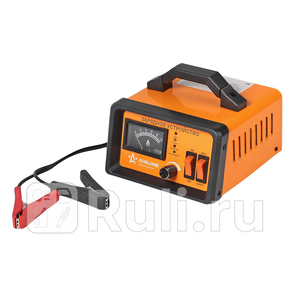 Устройство зарядное импульсное AIRLINE 612V 0-10A амперметр ручная регулировка зарядного тока AIRLINE ACH-10A-07 3450₽