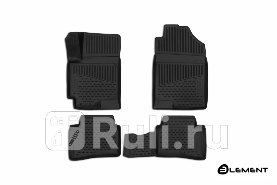 3d коврики в салон 4 шт для Hyundai Solaris 2 2017- Element ELEMENT3D2065210 1910₽