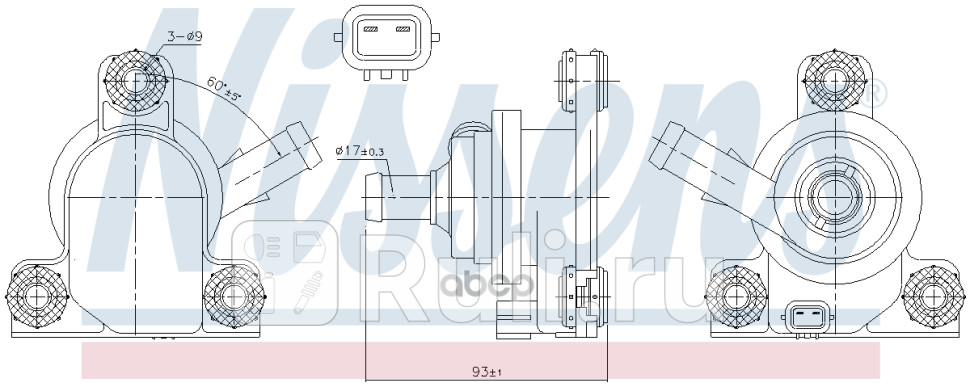 Насос водяной электрический TOYOTA PRIUS 03- NISSENS 831078 9630₽