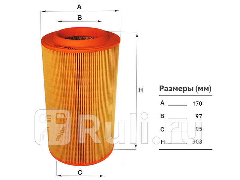 Фильтр воздушный для Fiat Ducato 250 2006-2014 FILTRON AR 3161 1400₽