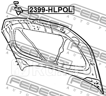 Защелка замка капота VOLKSWAGEN POLO 2015- 2399-HLPOL FEBEST 2399-HLPOL 1880₽