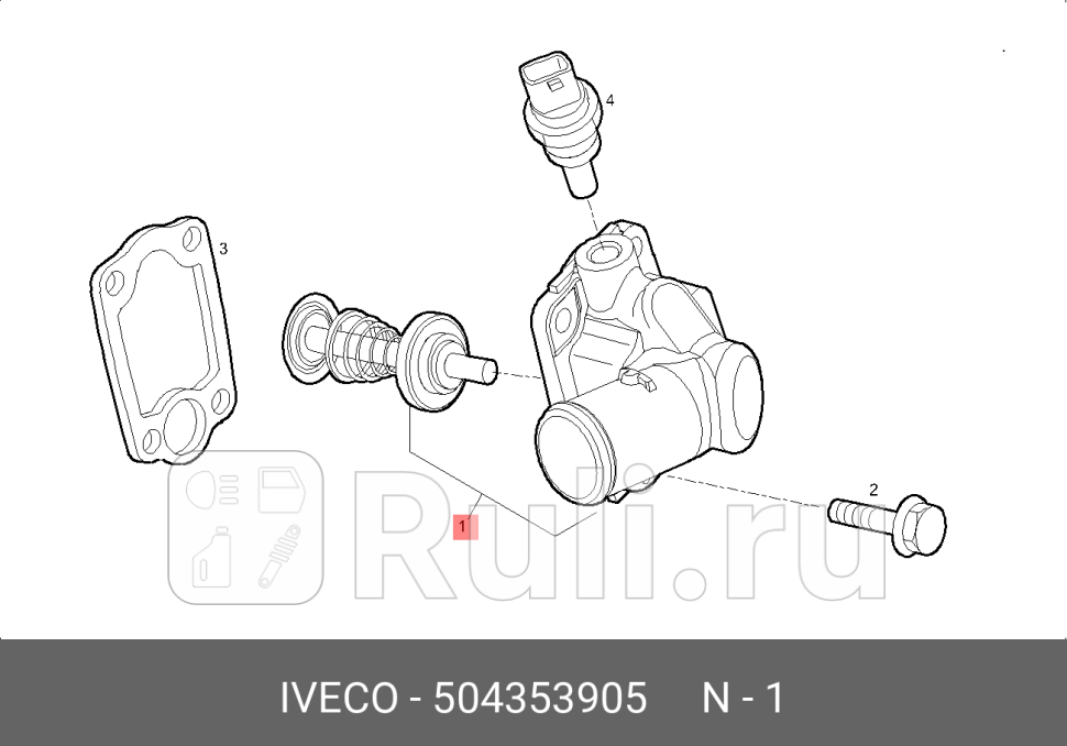 термостатIveco Daily 30 Euro5 IVECO 504353905 7110₽