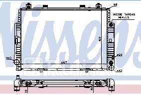 Радиатор охлаждения для Mercedes W140 1990-1999 NISSENS 62716A 20500₽
