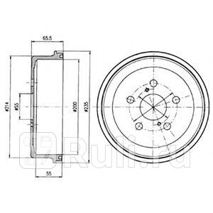 Барабан тормозной 200x655 5 отв DELPHI BF341 2580₽
