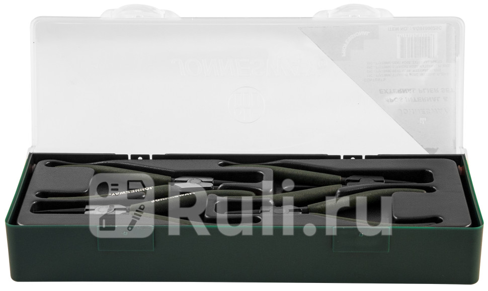 Набор щипцов для стопорных колец 4 пр в ложементе c пластиковой крышкой JW JONNESWAY AG010002SC 9130₽