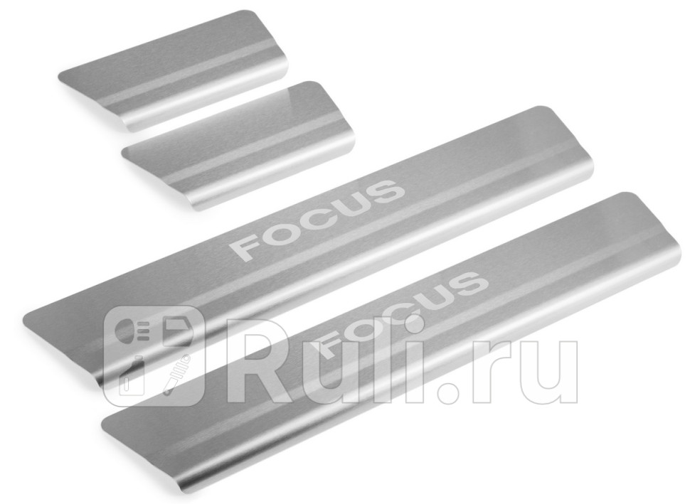 Накладки порогов 4 шт для Ford Focus 2 2005-2008 RIVAL NP18103 950₽