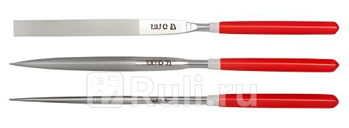 Набор надфилей 3 пр плоский полукруглый круглый 180х70х5 мм YATO YT-6155 440₽