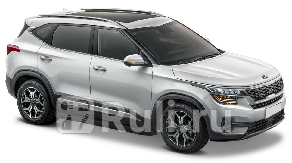 Пороги-подножки комплект для Kia Seltos 2019-2021 RIVAL F180ALB28051 22540₽