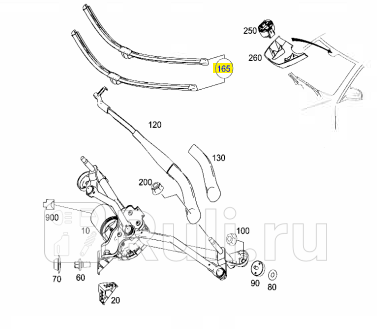 Комплект щеток стеклоочистителя MERCEDES A2048201400 8570₽