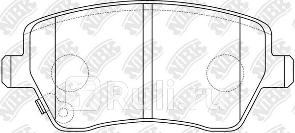 Колодки тормозные дисковые передние для Nissan Micra K12 2002-2010 NIBK PN9805 2710₽