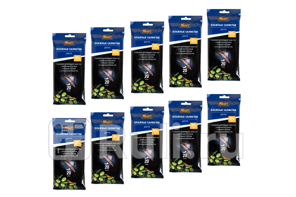 Салфетки влажные компл 200шт KRAFT KT 834016 700₽