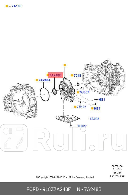 Сальник EXPLORER 11- FORD 9L8Z-7A248-F 0₽