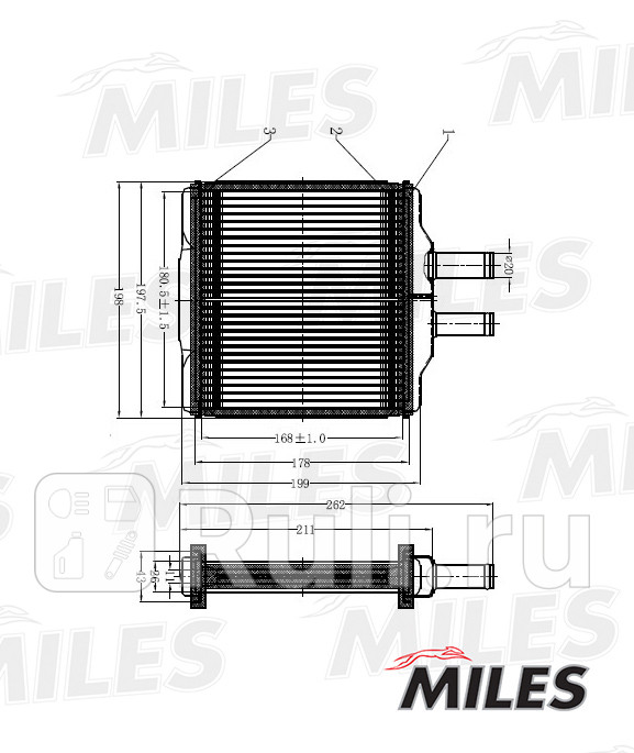 Радиатор отопителя CHEVROLET LANOS MILES achb004 3120₽