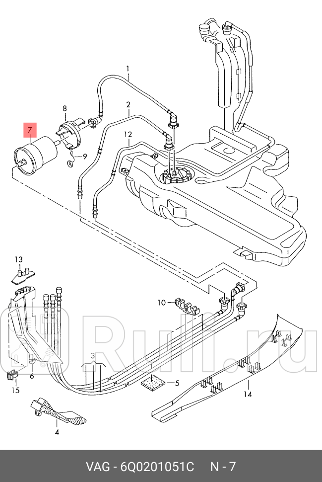 ФИЛЬТР ТОПЛИВНЫЙ VAG 6Q0201051C 0₽