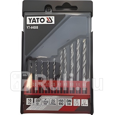 Набор сверл 14 хвостовик hex по металлу hss 6542 15-60мм 10шт YATO YT-44888 2140₽