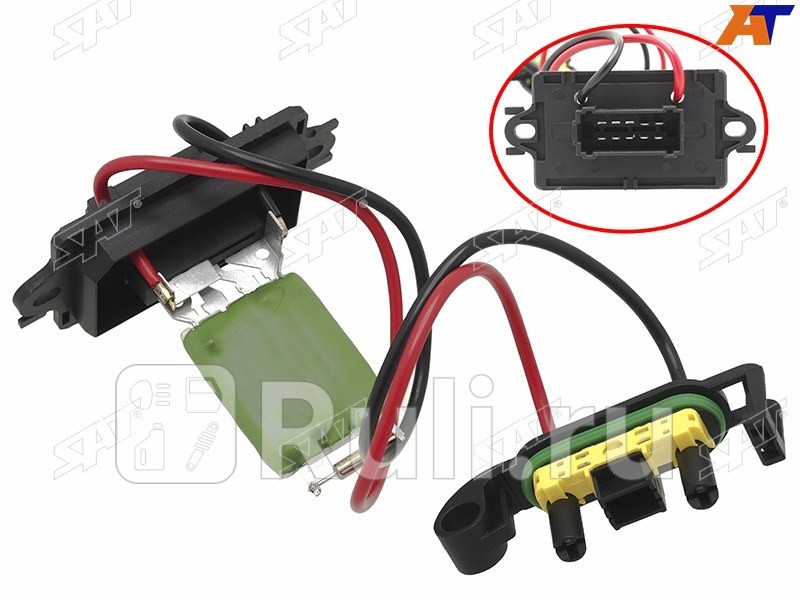 Резистор мотора отопителя RENAULT MEGAN II 02-09 SAT ST-495-0012 1700₽
