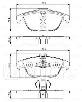 Колодки тормозные дисковые задние для Mercedes X204 2008-2012 BOSCH 0 986 495 105 2430₽